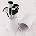 UNIMEIX Leather Makeup Brushes Holder Large Size Can Hold 15-20pcs Makeup Brushes (White)