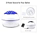 Ocean World/Star Moon 2-in-1 Multi-Function LED Projector Lamp, 360° Rotation Night Lights with 8 Colors Mode, Perfect for Baby, Kids and Children Gift White
