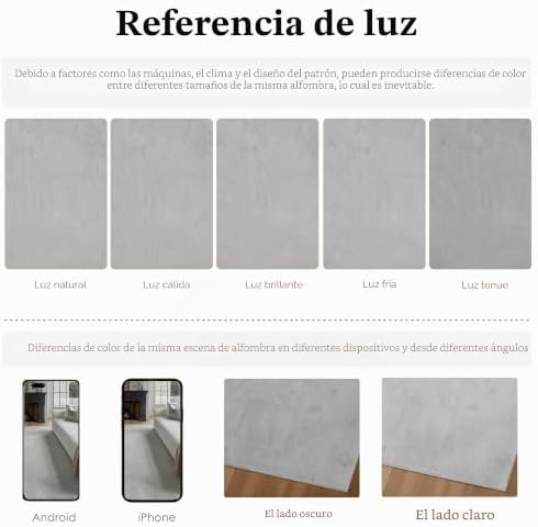 Alfombra Salon 90x150cm Gris Alfombras Moderno Pelo Sintético Suave Habitacion Carpete Sala Comedor Dormitorio Pie Cama Oficina Grandes Decoración Carpet