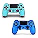 2 Pack Controller for PS4,Wireless Controller for Playstation 4 with Dual Vibration Game Joystick (Berry+Blue)