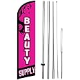 15' Windless Swooper Flag Feather Banner Kit – Brake Service Checkered Flag Design