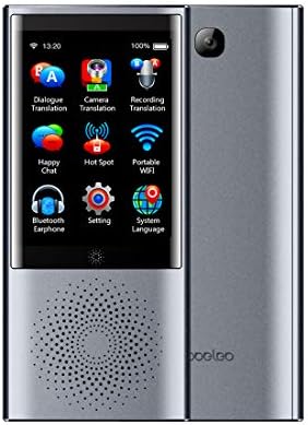 Boeleo W1 2.8 Inch Screen Voice Translator Smart Business Travel AI Translation Machine 4G Network 1G+8G 45 Languages Translator (Grey)