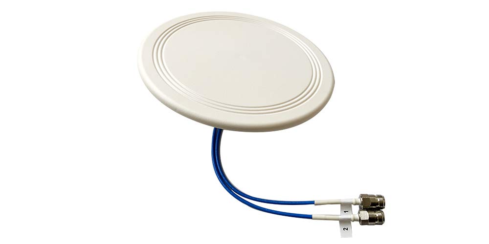 Kenbotong Low PIM Ultra Slim Wideband (698-4000) 3G/4G/GSM/LTE/5G Ceiling Mount Antenna (MIMO) with 