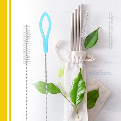 Escova para Canudo, 6 unidades - Escovinha para Limpeza de Canudos Reutilizáveis, Copos com Canudinho e Squeeze