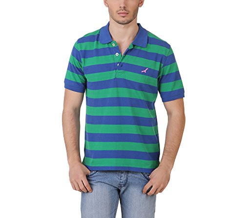 american crew men's cotton polo (blue & green)
