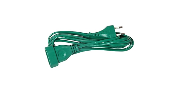 Alargador de enchufe europeo, color blanco, verde y verde, 1 ...