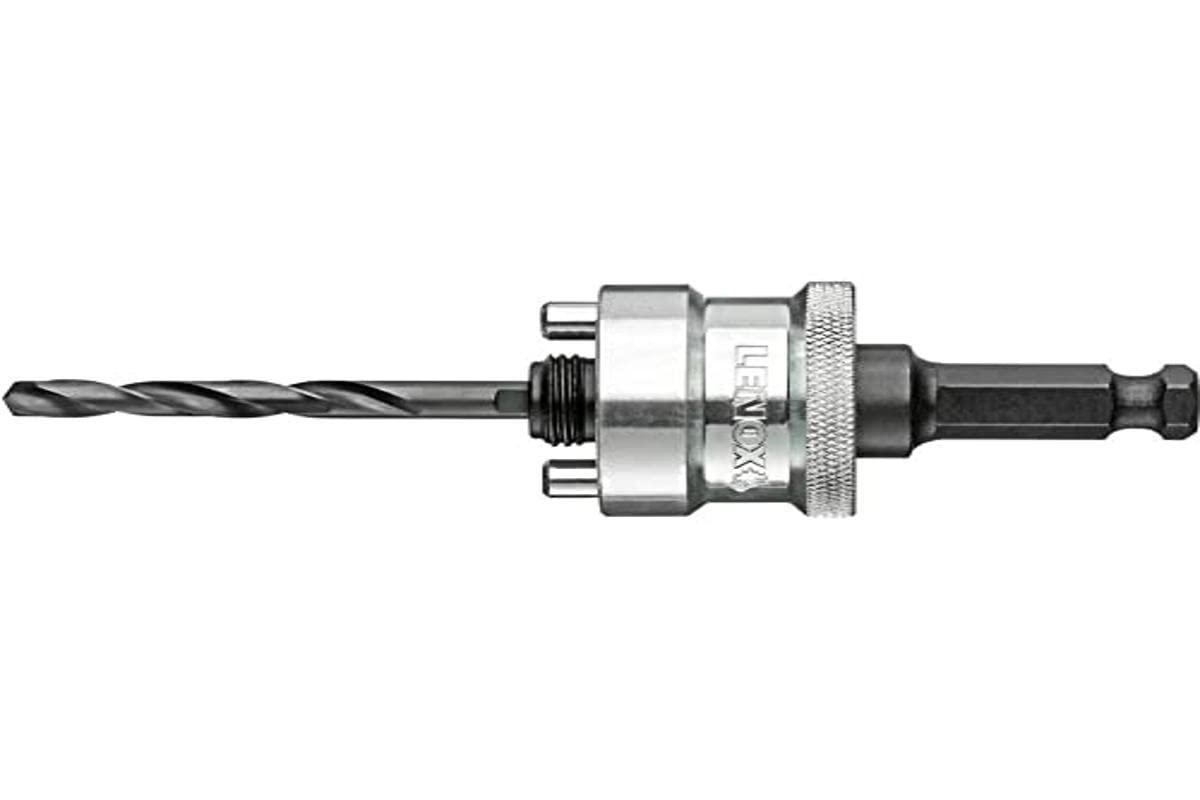 Lenox 1768811 Snap-Back Arbor "Quick-Change" with Centre Drill, 0 V, Silver/Black, 32-210/12.7 mm