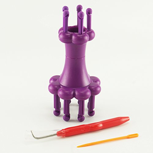 4 LAYOER+Knit+Spool+Knitting+Purple