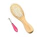Aisilk 8.7inch Wooden Bamboo Hair Vent Brush Keratin Care and Beauty SPA Massager Massage Comb - Made from Natural Cherry Wood