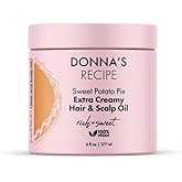 Donna's Recipe by Tabitha Brown Sweet Potato Pie Hair & Scalp Oil – Lightweight, Moisture-Rich, Soothing scalp care with Vanilla & Cinnamon (6 oz)