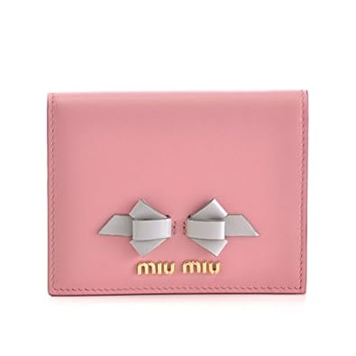 Amazon Miumiu ミュウミュウ 財布 リボン ミニ財布 二つ折り財布