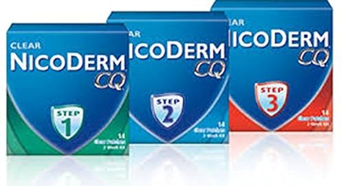 Nicoderm CQ Combo Step 1, Step 2 & Step 3 (14 Clear Patches in each ...
