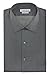 Van Heusen Men's Herringbone Regular Fit Solid Spread Collar Dress Shirt, Black Pepper, 18