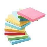 Sticky Notes, AIEX 4 Candy Colors Self-Stick Notes 100 Sheets/Pad 3 inch X 3 inch Easy Post (Pack of 10)