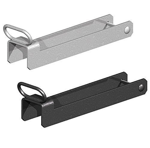 Throw Over Loop with Handle Gate Latch 75mm 3" Wide Galvanised or Black 14" Long (Galvanised)