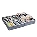 Mavvel Drawer Organisers for Women Bra Underwear - Fabric Foldable 4 Set Drawer Storage Organiser Dividers for Bra Tie Belt Scarf, Large Tidy Box Organiser Bedroom for Drawer Closet, Grey