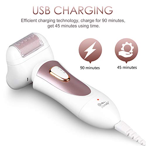 Himaly Electric Callus Remover Rechargeable Electronic Pedicure Foot File Professional Pedi Foot Care Tool with Double Rollers to Remove Dry, Dead, Hard, Cracked Skin & Calluses