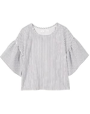 Women's Linen-Blend Striped Blouse