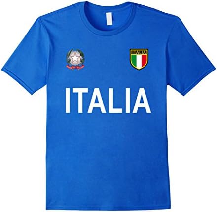 Mens Retro Italia T-Shirt - Italian Football Jersey 2017 T-Shirt Large Royal Blue