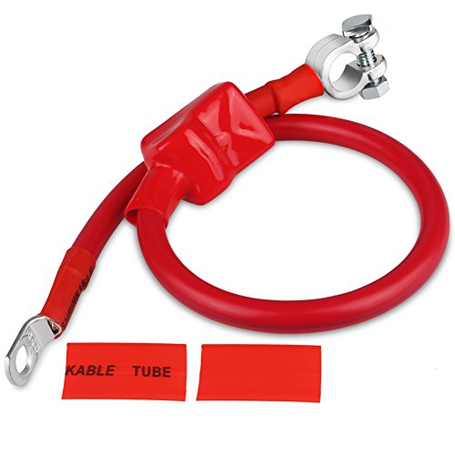 Photo 1 of WATERWICH Positive Battery Cable Wire 2 AWG 2-Gauge 20 Inches with 2 hot melt adhesives Pure Copper Perfect Connection for Ship Boat Small Yacht RV Camper Truck Car Vehicle (Positive Battery Cable)