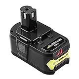 6.0AH for Ryobi 18v Battery Replace Ryobi One Plus Lithium Battery P100 P102 P104 P105 P108 P107
