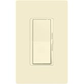 Lutron Diva LED+ Dimmer for Dimmable LED, Halogen and Incandescent Bulbs with Wallplate | 150W/Single-Pole or 3-Way | DVWCL-153PH-AL | Almond
