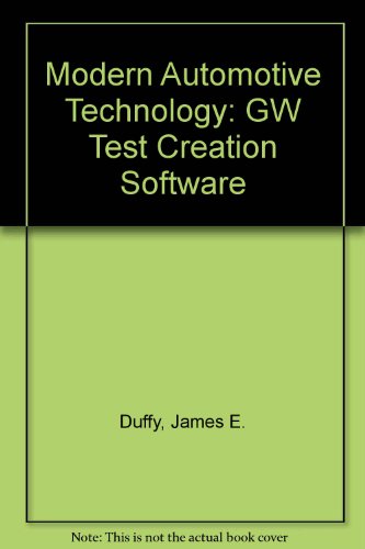 Modern Automotive Technology: GW Test Creation Software Modern Automotive Technology: GW Test Creation Software