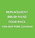 Replacement Compatible Brush Heads for Deep Pore Cleanse, 4 Refills