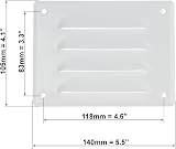 EUROPLAST 140x105mm White Metal Air Vent Grille Cover with Insect Mesh view 2