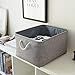 TheWarmHome Large Rectangular Fabric Storage Bin - Brown, Grey (Extra Large)