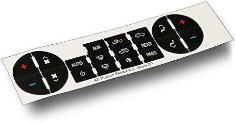 AC Dash Button Repair Kit Replacement Decals Stickers Kit for GM Vehicle,Fix Ruined Faded/Worn A/C Controls Stickers