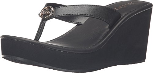 Aldo women s wadong wedge sandal, black synthetic, 8.5 …