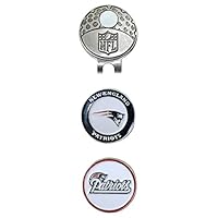 Team Golf NFL New England Patriots Golf Cap Clip with 2 Removable Double-Sided Enamel Magnetic Ball Markers, Attaches Easily to Hats