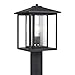 Sea Gull Lighting 82027-12 Hunnington One - Light Outdoor Post Lantern Outside Fixture, Black