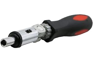ULTECHNOVO Multi Screwdriver 1/4 Screwdriver Handle Multi-functional Tool Ratching 180° Ratatable Hex Bit Extension Wrench Handle Screw Driver with Comfortable Grip Screwdriver