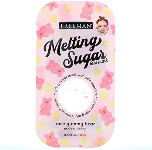 Freeman Melting Sugar Face Mask 0.33 Fl. Oz Pack Of 2! Moisturizing Rose Gummy Bear And Matcha Ice Cream Pore Clearing! Melting Mask For Luminous Skin! Choose Your Skincare! (Face Mask)