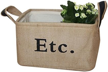 Home Décor Foldable Canvas Linen Storage Bins Boxes Storage Baskets Organizers for Kids Toys, Baby Clothing, Children Books, Gift Baskets (S/ Etc.)