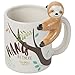 Lily's Home Hang In There Lazy Sloth 3D Animal Mug. Ceramic Cup for Sloth Lovers.10 Oz.