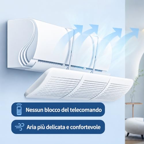 Air Conditioner Deflector, Universal Air Conditioner Deflector 85 cm ABS for Wall Split 60-100 cm, Air Conditioner Diverter for Home Office Bedroom BANJEKT