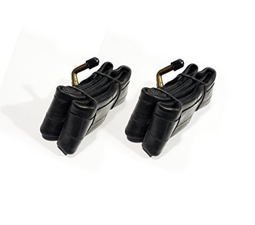 Bent Valve Inner Tubes 2x, 12 ½ x 2 ¼, Black, Rubber - For Pram or Child's Bike