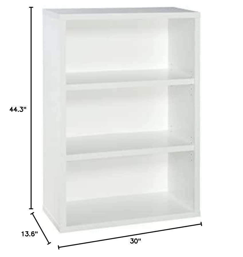 ClosetMaid Bookshelf with 3 Shelf Tiers, Adjustable Shelves Tall