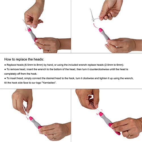 3 YarnLadies+CROCHET+accessories+BAG+interchangeable