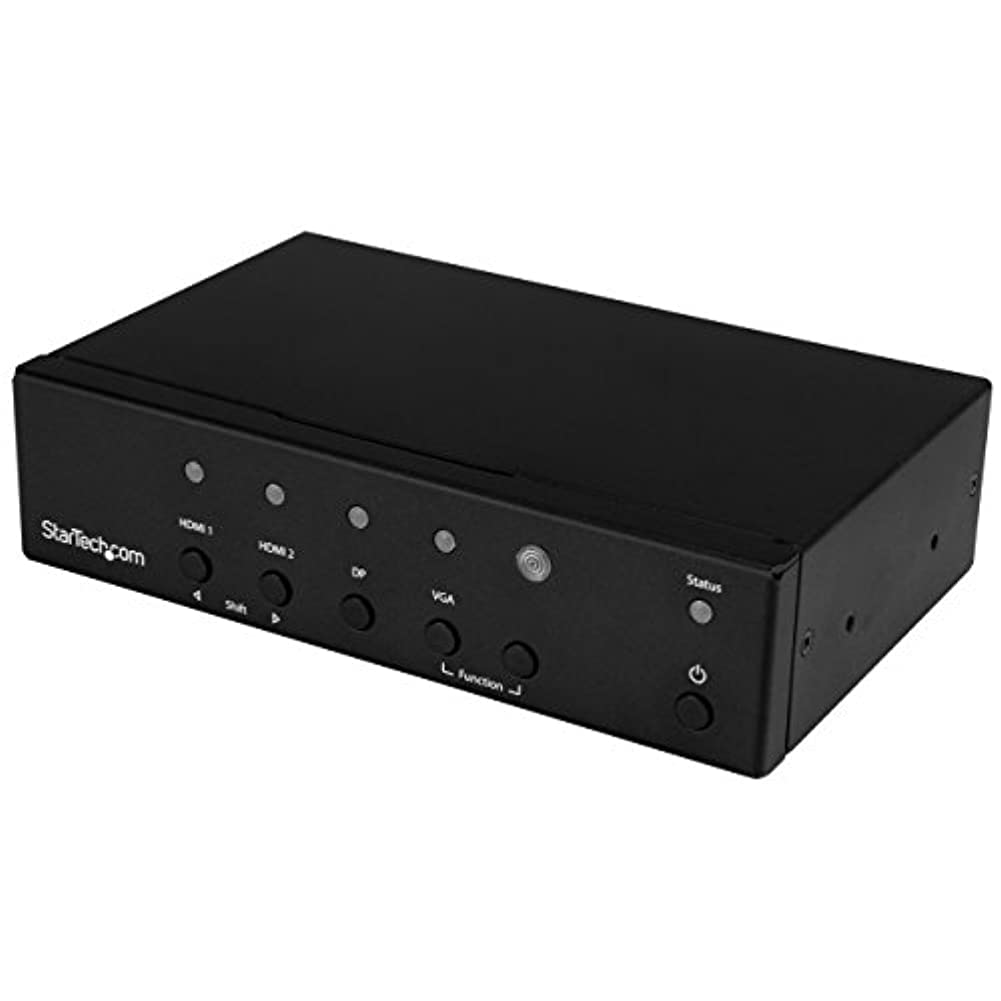 StarTech.com HDVGADP2HD Multi-Input to HDMI Converter Switch, DisplayPort, VGA and Dual-HDMI to HDMI Switch, Priority and Automatic Switch, 4K