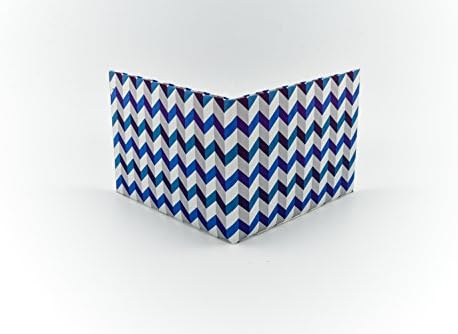 Blue White Geometry Ridge wallet from Moon Wallets. Great chic gift for men!