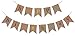 Rustic Burlap Happy Birthday Banner - Premium Quality Birthday Party Decortions by The Sterling James Company