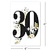 FLUYTCO Table Numbers for Wedding Reception and Decoration – 1 to 30 Double Sided Floral Cards - 4x6 for Banquet, Birthday, Catering, Party and Other Events – Centerpiece Decor