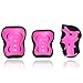 eNilecor Knee Pads for Kids, Kids Knee and Elbow Pads Protective Gear Set with Wrist Guard for Roller Skating Skateboard Skating Cycling Bike Rollerblading Scooter for kids 8-14(Hot Pink/Black, M)
