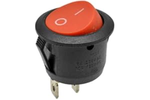5pcs KCD1 Rocker Switch 2 Pin 3 Pin 4 Pin 20mm ON-OFF ON-OFF-ON Round Boat Switch Cap Dash Dashboard (2position 2pin round re