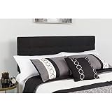 Flash Furniture Bedford Tufted Upholstered Full Size Headboard in Black Fabric, HG-HB1704-F-BK-GG