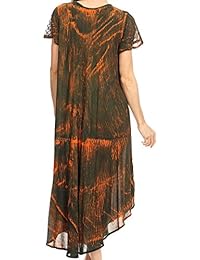 Sakkas Talia - Vestido de manga corta con estampado étnico